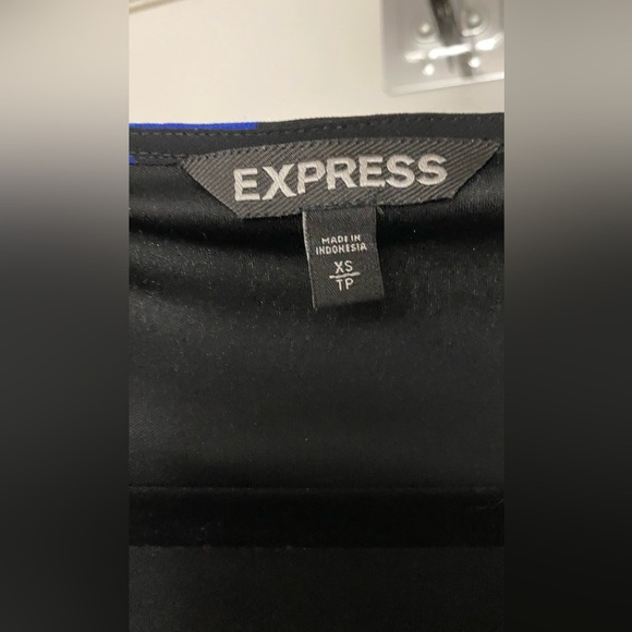 Express Black with Blue Feathers Romper Size XS - Picture 9 of 9